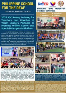 𝟐𝟎𝟐𝟓 𝐒𝐃𝐎 𝐏𝐚𝐬𝐚𝐲 𝐓𝐫𝐚𝐢𝐧𝐢𝐧𝐠 𝐟𝐨𝐫 𝐓𝐞𝐚𝐜𝐡𝐞𝐫𝐬 𝐚𝐧𝐝 𝐂𝐨𝐚𝐜𝐡𝐞𝐬 𝐨𝐟 𝐘𝐨𝐮𝐭𝐡 𝐋𝐞𝐚𝐝𝐞𝐫𝐬 𝐏𝐚𝐫𝐭𝐧𝐞𝐫𝐬 𝐭𝐨 𝐏𝐫𝐨𝐦𝐨𝐭𝐞 𝐔𝐧𝐢𝐟𝐢𝐞𝐝 𝐒𝐩𝐨𝐫𝐭𝐬 𝐚𝐧𝐝 𝐒𝐩𝐞𝐜𝐢𝐚𝐥 𝐎𝐥𝐲𝐦𝐩𝐢𝐜𝐬 𝐈𝐧𝐢𝐭𝐢𝐚𝐭𝐢𝐯𝐞𝐬
