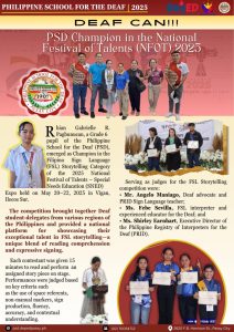 PSD Champion in the National Festival of Talents (NFOT) 2025