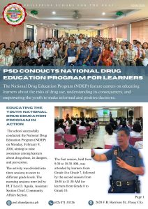 𝐏𝐒𝐃 𝐂𝐨𝐧𝐝𝐮𝐜𝐭𝐬 𝐍𝐚𝐭𝐢𝐨𝐧𝐚𝐥 𝐃𝐫𝐮𝐠 𝐄𝐝𝐮𝐜𝐚𝐭𝐢𝐨𝐧 𝐏𝐫𝐨𝐠𝐫𝐚𝐦 𝐟𝐨𝐫 𝐋𝐞𝐚𝐫𝐧𝐞𝐫𝐬