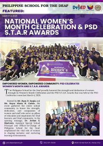 𝐍𝐚𝐭𝐢𝐨𝐧𝐚𝐥 𝐖𝐨𝐦𝐞𝐧’𝐬 𝐌𝐨𝐧𝐭𝐡 𝐂𝐞𝐥𝐞𝐛𝐫𝐚𝐭𝐢𝐨𝐧 & 𝐏𝐒𝐃 𝐒.𝐓.𝐀.𝐑. 𝐀𝐰𝐚𝐫𝐝𝐬