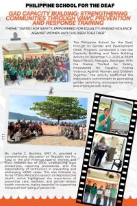 𝐆𝐀𝐃 𝐂𝐚𝐩𝐚𝐜𝐢𝐭𝐲 𝐁𝐮𝐢𝐥𝐝𝐢𝐧𝐠: 𝐒𝐭𝐫𝐞𝐧𝐠𝐭𝐡𝐞𝐧𝐢𝐧𝐠 𝐂𝐨𝐦𝐦𝐮𝐧𝐢𝐭𝐢𝐞𝐬 𝐭𝐡𝐫𝐨𝐮𝐠𝐡 𝐕𝐀𝐖𝐂 𝐏𝐫𝐞𝐯𝐞𝐧𝐭𝐢𝐨𝐧 𝐚𝐧𝐝 𝐑𝐞𝐬𝐩𝐨𝐧𝐬𝐞 𝐓𝐫𝐚𝐢𝐧𝐢𝐧𝐠